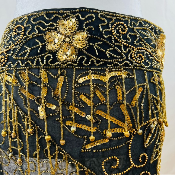 Vintage Beaded/Sequin Belly Dance Skirt - Picture 5 of 16